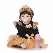 Bebê Reborn Menina Realista 100% Silicone 57cm - Princesa