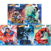 Hot Wheels - Set 5 Miniaturas - DC Comics - Pop Culture - DLB45M