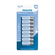Pilha Alcalina AA Philips Blister com 16 Unidades