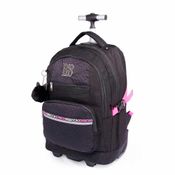 Mochila de Rodinha - 2 em 1 - Rebecca Bonbon - Bon Voyage - Preta - Clio Style