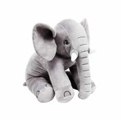 Pelúcia Infantil Almofada - 50 cm - Elefante Baby - M - Cinza - W.U. Bichos de Pelúcia