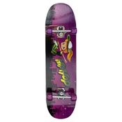 Skate Skt Sk8 Infantil Criança +6 Anos Até 70kg Fenix Iniciante Shape 7 Folhas Rodinhas Gel Estampas Hip-Hop Pop-Music