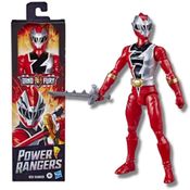 Boneco Power Rangers Red Vermelho - Figura Dino Fury Hasbro