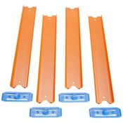Pista Hot Wheels - 4 Seções Retas - Laranja - 90cm - Track & Builder - GLD49