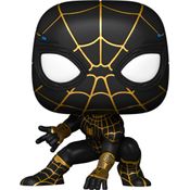 Boneco Funko Pop Marvel Spider Man Black Gold Suit 911