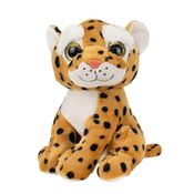 Pelúcia Leopardo Sentado Olhos Grandes 25cm