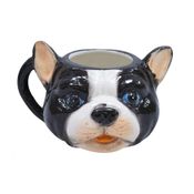 Caneca De Porcelana Cachorro Pug Francês 470ml