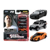 Set III c/ 3 Carros  Velozes e Furiosos  Nano Metalfigs 1.65 IN Jada Toys