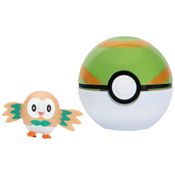 Pokemon - Clipe Pokebola - Rowlet + Bola de Ninho - Sunny