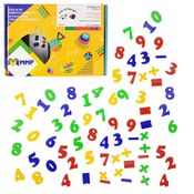 Numerais de 0 a 9 e Sinais Em Plástico Aluno Didático 48 Pçs