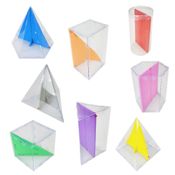 Sólidos Geométricos Em PVC Transparente Professor 8 Peças