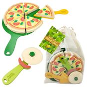 Kit Pizza de Brinquedo Comidinha Infantil Velcro + Acessório