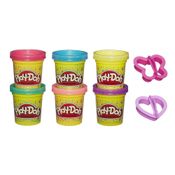 Play-Doh com Gliter - 6 Potes - Hasbro