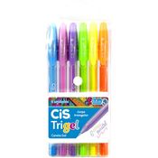 CANETA GEL TRIGEL CIS 0.8MM MULTICOR ESTOJO COM 6 UNIDADE
