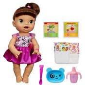 Boneca Baby Alive Hora de Comer Morena com Acessórios - Hasbro