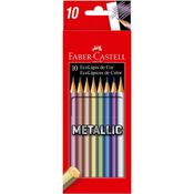 Lápis de Cor Metálico Ecolápis Com 10 Cores - Faber Castell