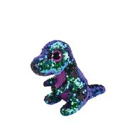 Beanie Boos Paetê Crunch Dinossauro Azul E Verde - DTC