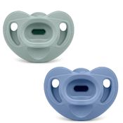 Kit 2 Chupetas Sensitive Soft 100% Silicone 0m+ Azul - NUK