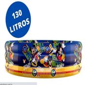 PISCINA INFANTIL MICKEY INFLAVEL GRANDE 130 LITROS BEBE CRIANCA BANHEIRA PORTATIL PRAIA PISCINA