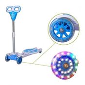 PATINETE INFANTIL C/ 4 RODAS LED ABRE E FECHA AJUSTAVEL BRINQUEDO CRIANÇAS AZUL MENINOS