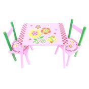 CONJUNTO MESA KIT MESINHA INFANTIL COM 2 CADEIRA  MADEIRA POLTRONA AZUL