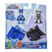 Conjunto de Mini Bonecos - PJ Masks - Menino Gato e Garota Lunar - Veículos de Ação - Hasbro