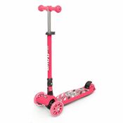 PATINETE INFANTIL 3 RODAS RADICAL 60KG SCOOTER DOBRAVEL ALTURA AJUSTAVEL DESIGN MODERNO ROSA MENNA