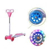 PATINETE INFANTIL C/ 4 RODAS LED ABRE E FECHA AJUSTAVEL BRINQUEDO CRIANÇAS ROSA MENINAS