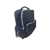 MOCHILA MATERNIDADE IMPERMEAVEL TÉRMICA COM 9 BOLSOS PARA BEBE LUXO AZUL MARINHO
