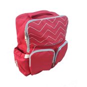 BOLSA TÉRMICA COM 9 BOLSOS MOCHILA MATERNIDADE MULTIFUNCIONAL IMPERMEAVEL VERMELHA KANGUR