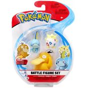 Boneco Pokémon 3 Figuras de Ação - Psyduck+Sobble+Togepi