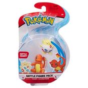 Boneco Pokémon 2 Figuras de Ação - Togepi + Charmander