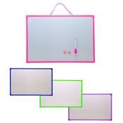 QUADRO BRANCO 35X25CM INFANTIL ADULTO LOUSA MAGNETICA COM CANETA APAGADOR E IMA MAGNETICO COLOR