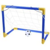 KIT TRAVE E BOLA INFANTIL 3 UNIDADES CHUTE A GOL COM REDE BRINQUEDO INFANTIL FUTEBOL