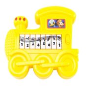 MINI PIANO MICKEY TECLADO MUSICAL TRENZINHO INFANTIL AMARELO