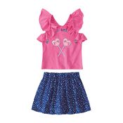 Conjunto Estampado Babados Menina