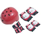 Kit de Proteção Radical Premium Completo c/ Capacete - (P) Blister - AZ - Vermelho 442100