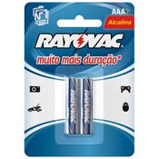 Pilhas Alcalinas - LR03 Palito - AAA - Cartela com 2 Unidades - Rayovac