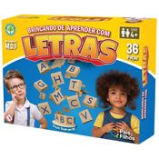 Jogo Brincando De Aprender Com Letras De Madeira - 36 Peças (336185)