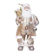 Boneco de Papai Noel com Bola Ouro e Branco de 80cm