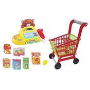 Mini Mercado - Registradora e Carrinho - Amarelo - Fênix