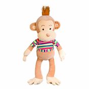 Pelúcia Infantil - 40 cm - Pernão - Macaco Chiquinho - Anjos Baby