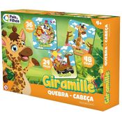 Quebra Cabeça Bilíngue Progressivo Giramille 24/36/48 Peças (363310)