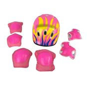 Kit de Proteção Infantil Com Capacete Joelheiras Cotoveleiras Munhequeiras Zippy Toys