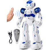 Brinquedo Robô Educativo Inteligente Eletrônico e Recarregável para Crianças 3 Anos ou Mais, KINGSDRAGON, Branco