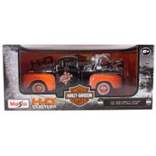 Miniatura - Carro - Ford F-1 Pick Up 1948 E Flh Duo Glide 1958 - 1:24 - Maisto Design