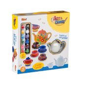 KIT DE CHA EM CERÂMICA 13 PÇS ART CRAFT P/ PINTAR ZOOP TOYS