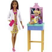 Boneca Barbie Pediatra Morena Gtn52