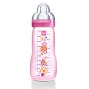 Mamadeira Fashion Bottle Grils 330 ml - Rosa - Círculos Coloridos - MAM