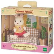 Sylvanian Families Pai Coelho Chocolate com Sofá Epoch 5013